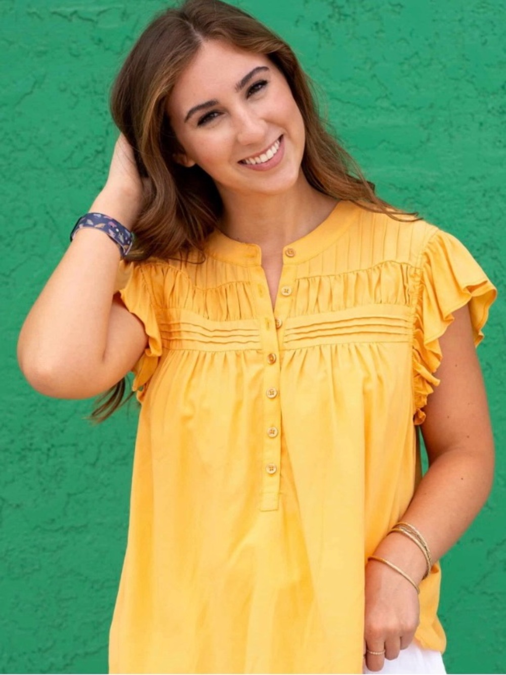 🍑 Dear John Rose Sleeveless Top Apricot Cream sz XS